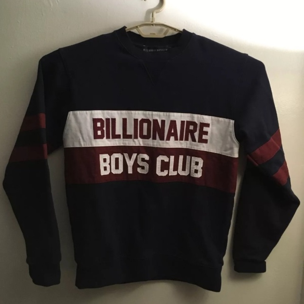 Men’s Small Billionaire Boys Club Sweatshirt Graphic Logo Multicolored